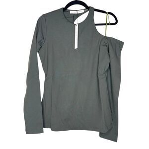 NEW Susana Monaco Crew Neck Cold Shoulder Top in Caviar Medium